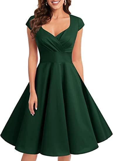Vestido vintage verde para invitada de boda